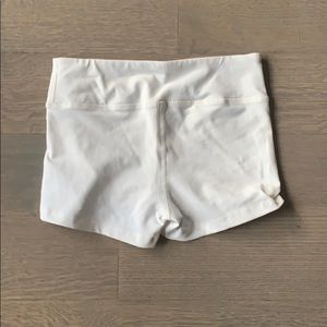 American Apparel White Spandex Shorts